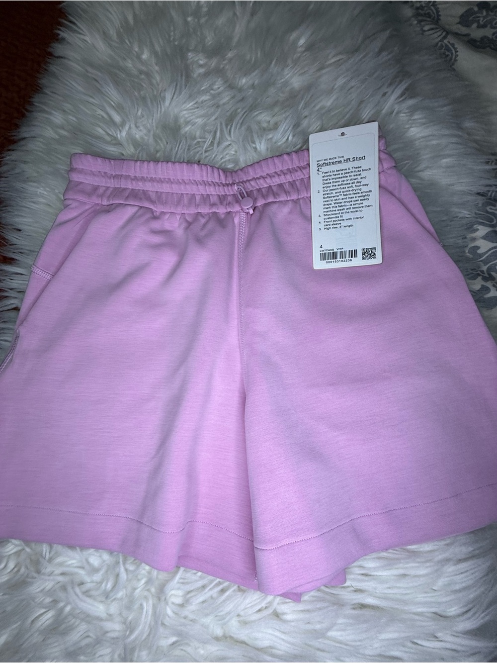 Lululemon Sz 4 vital pink nwt song softstreme shorts